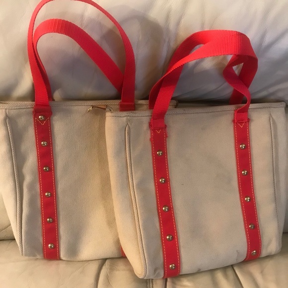 Louis Vuitton Inventeur Cabas MM beige x red bag - Picture 10 of 12